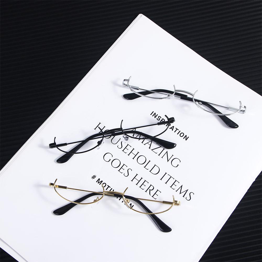 Lens Eyewear Spectacle Frames Half Frames Glasses Frame Oval Glasses Frame Photography Decoration