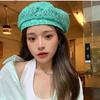 Women's Korean Style Sweet Hollow Breathable Lace Beret Summer Thin Breathable Versatile Fashionable Artist Beret Hat