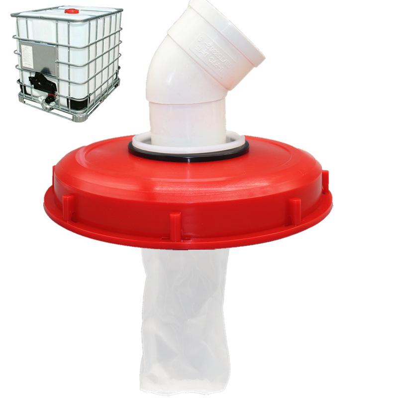 IBC Ton Barrel Plastic Lid with Filter Screen, 163mm/245mm, DN150