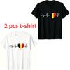 Fun I Love Belgium Pattern Print Kids T-shirt Summer Girls Boys Casual Fashion Tops Kids O-Neck Short Sleeve T-shirt Clothing