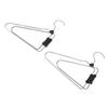 5pcs Foldable Clothes Hanger Stainless Steel Multifunctional Anti Slip Foldable Garment Hangers for