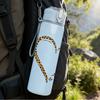 1PC Leopard Print Outline Heart 750ml Color Plastic Sports Water Bottle Leakproof Flip Straw Lid Suitable for Sports Office Home Use