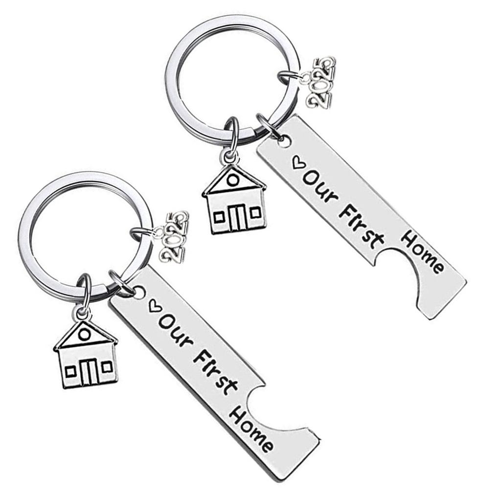 2025 Einweihung Edelstahl Schlüsselanhänger Set Stilvolle Schlüsselanhänger Anhänger Für Neue Hausbesitzer Und Durchdachte Geschenke