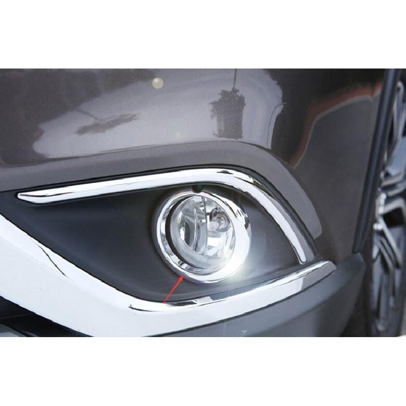 For Mitsubishi Outlander Sport 2016-2019 Chrome Front Bumper Fog Light Lamp Trim