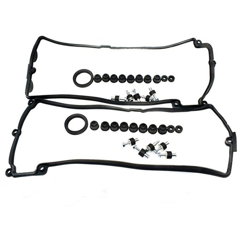 QM-Car Engine Valve Cover Gasket Set L+R 11127513194 11127513195 For Bmw 545I 550I 645Ci 750Li X5 Replacement Parts 2PCS
