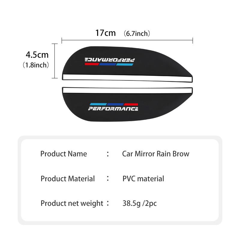 2pcs Car Side Rearview Mirror Rain Eyebrow Sun Visor Protector For BMW M M2 M3 M4 M5 M6 E46 E90 E60 F30 E39 X1 X3 X4 X5 Msvc59