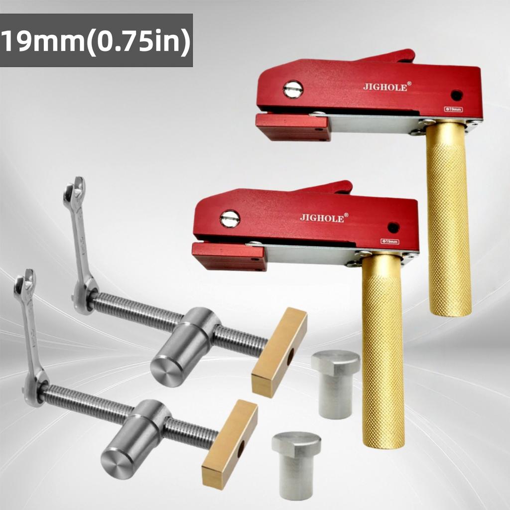 Woodworking Desktop Quick Acting Hold Down Clamp and Tenon Stopper Clamping Tools Set for Woodworking Benches 19/20MM Hole Tool