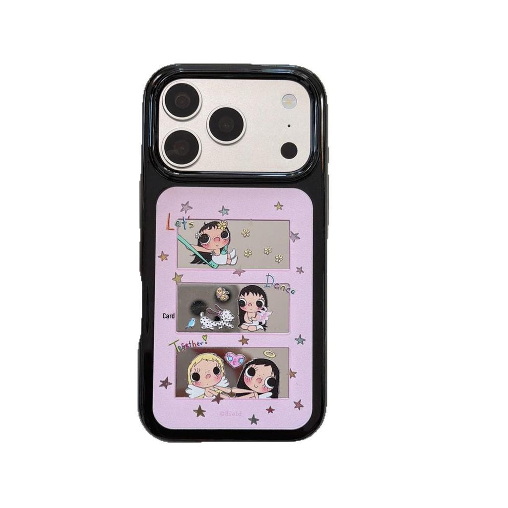 Cartoon Jade iPhone 14/13 Compatible Anti-Fall Full Coverage Phone Case for Apple 17/16/15 Pro Max
