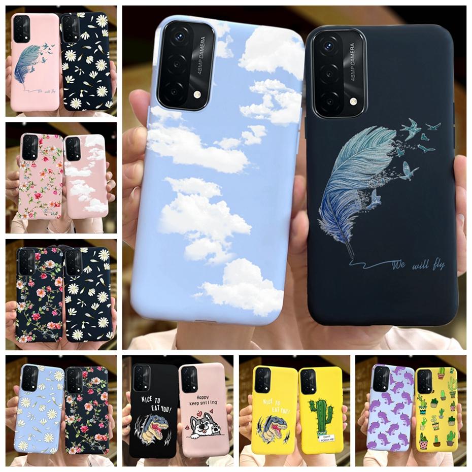 For OPPO A74 Case A74 5G Cover Case Stylish Silicone Candy Color Phone Covers For OppoA74 4G A 74 CPH2219 oppoA74 5G Coque Funda