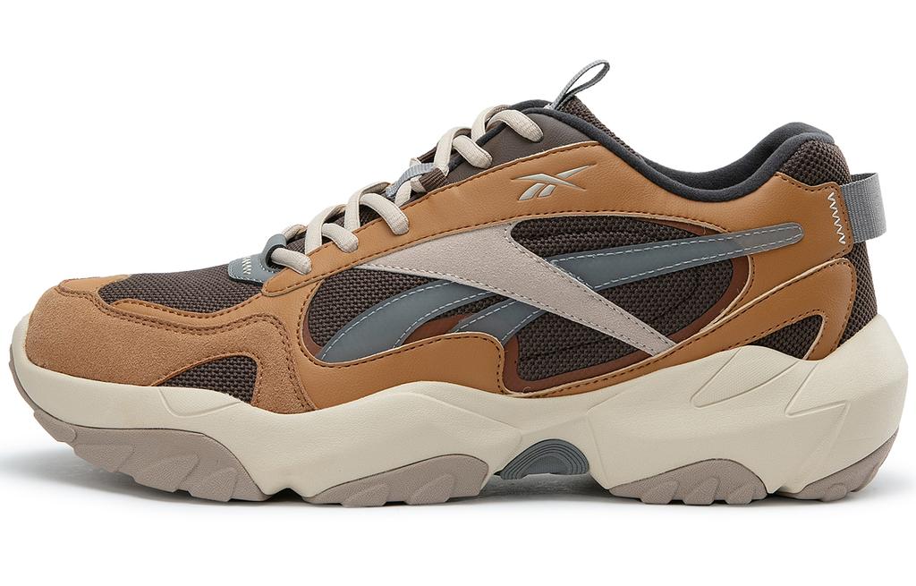 Men's Sneakers Reebok FLUFFI PUFF CN Low top Running Shoes Unisex Brown Yellow