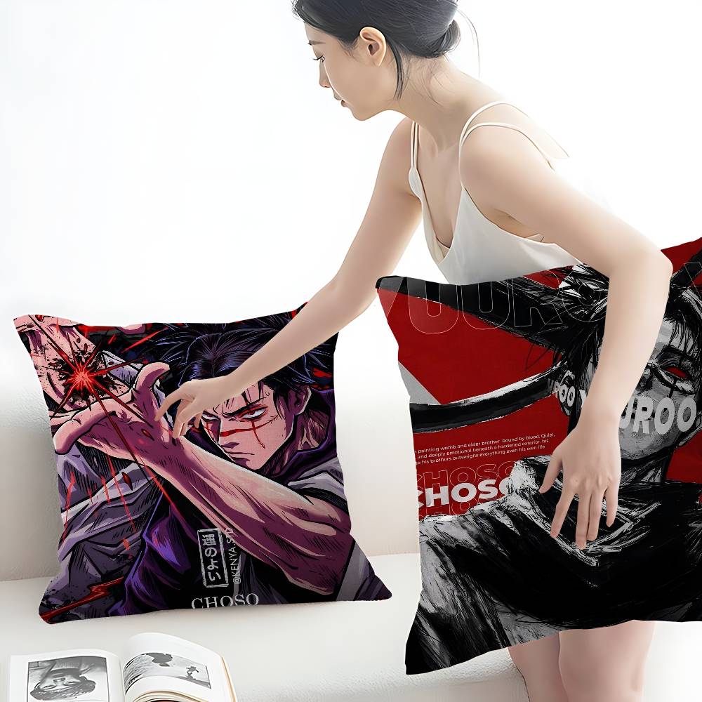 Choso J-Jujutsu K-Kaisen Anime Pillow Cushion Cover Pillowcase Living Room Sofa Home Decor Customized