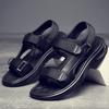 Fashion 2025 New Men Antiskid Thick Bottom Sandals Casual Leather Summer Beach Walking Shoes Comfy Sandals Outdoor Flat Designer Shoes