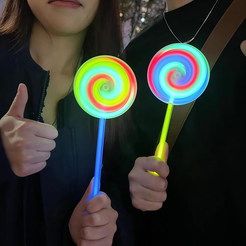 Internet Celebrous Same-Style Fluorescent Lollipop Fluorescent Rotating Gyro Luminous Stick Luminous