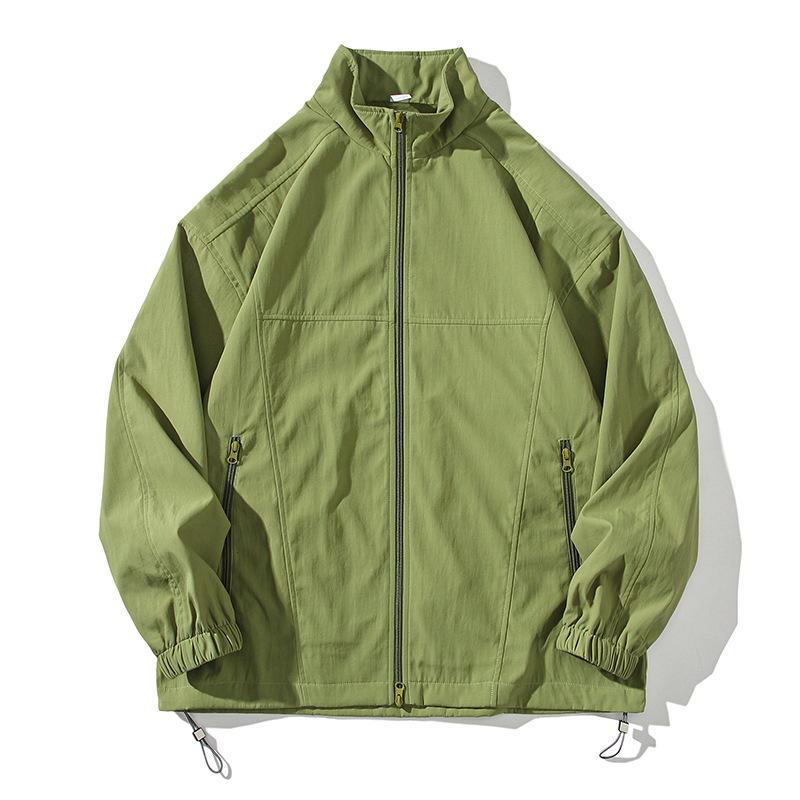 

Мужская модная повседневная куртка с лацканами — универсальная и свободная посадка для весны и осени 2024 года 2XL оливковое зеленый
