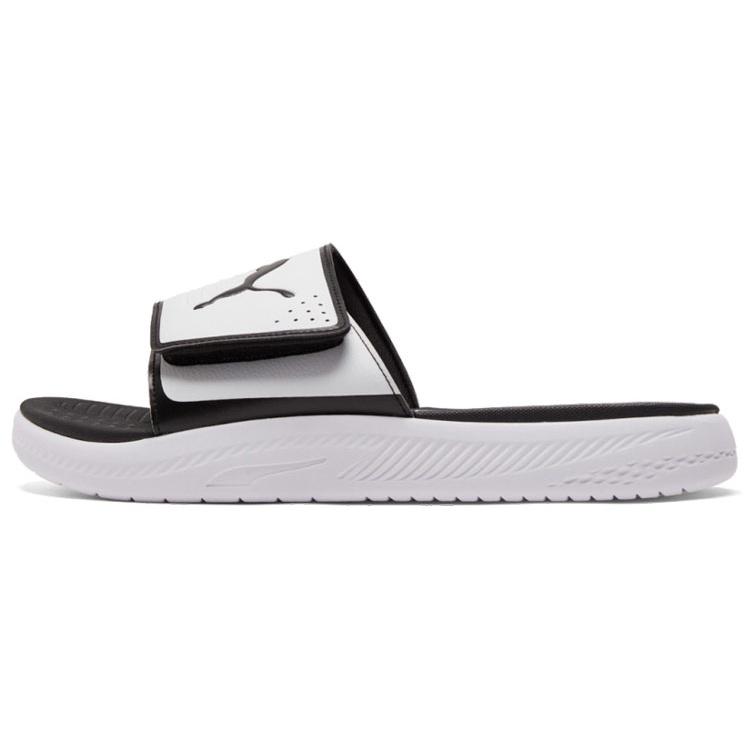 PUMA Softride Slide  White Black  Men s 382112-04 EU 40.5