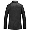 Herren Winter Lederjacke Weich Dick Warm PU Lederjacke Männlich Business Casual Mäntel Mann