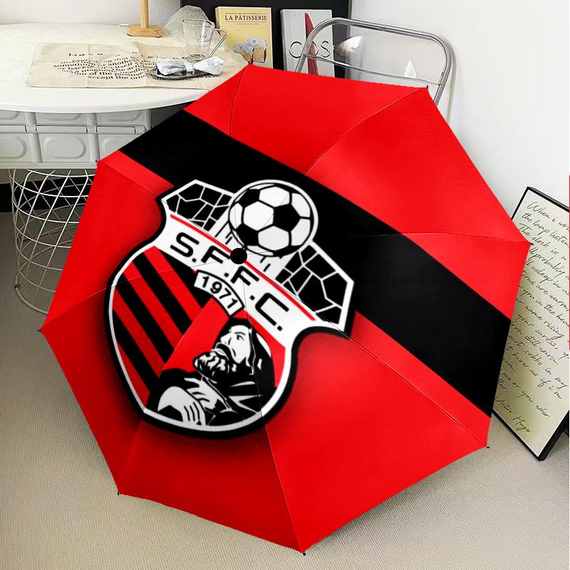 1PC Soccer Team Crest Design Printed Umbrella Folding umbrella, automatic umbrella 8-Frame for Travel, camping Fan gifts Christmas Gifts
