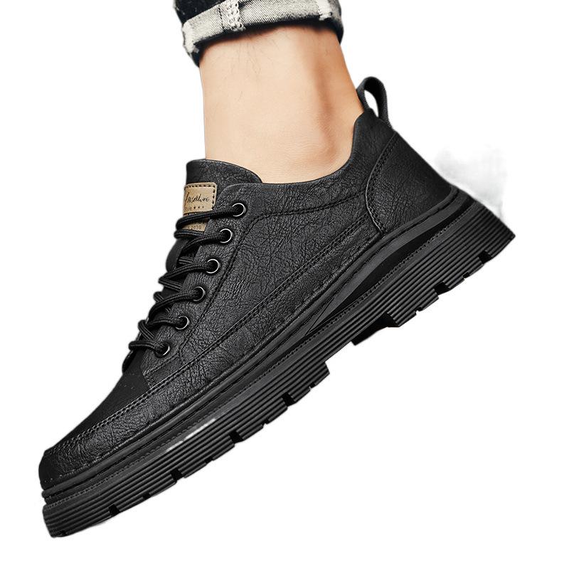 Leather shoes autumn British style dress business casual heightening board shoes Martin boots