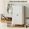Kitchen Cabinet Kitchen Storage Unit with 12 Door Shelves, Adjustable Shelves, 58x29x119.5cm, White