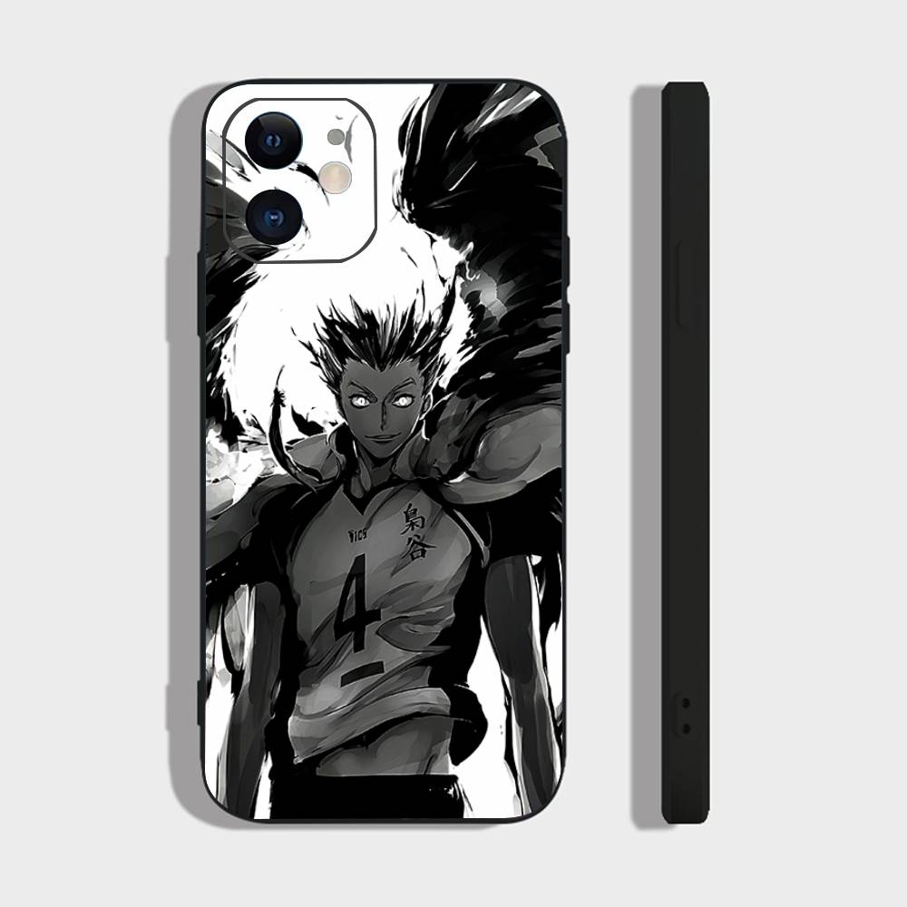 Custodia per Telefono Anime Kotaro Bokuto Per IPhone 17 Air 16 15 14 13 Pro Max 11 12 Copertura Nera in Silicone