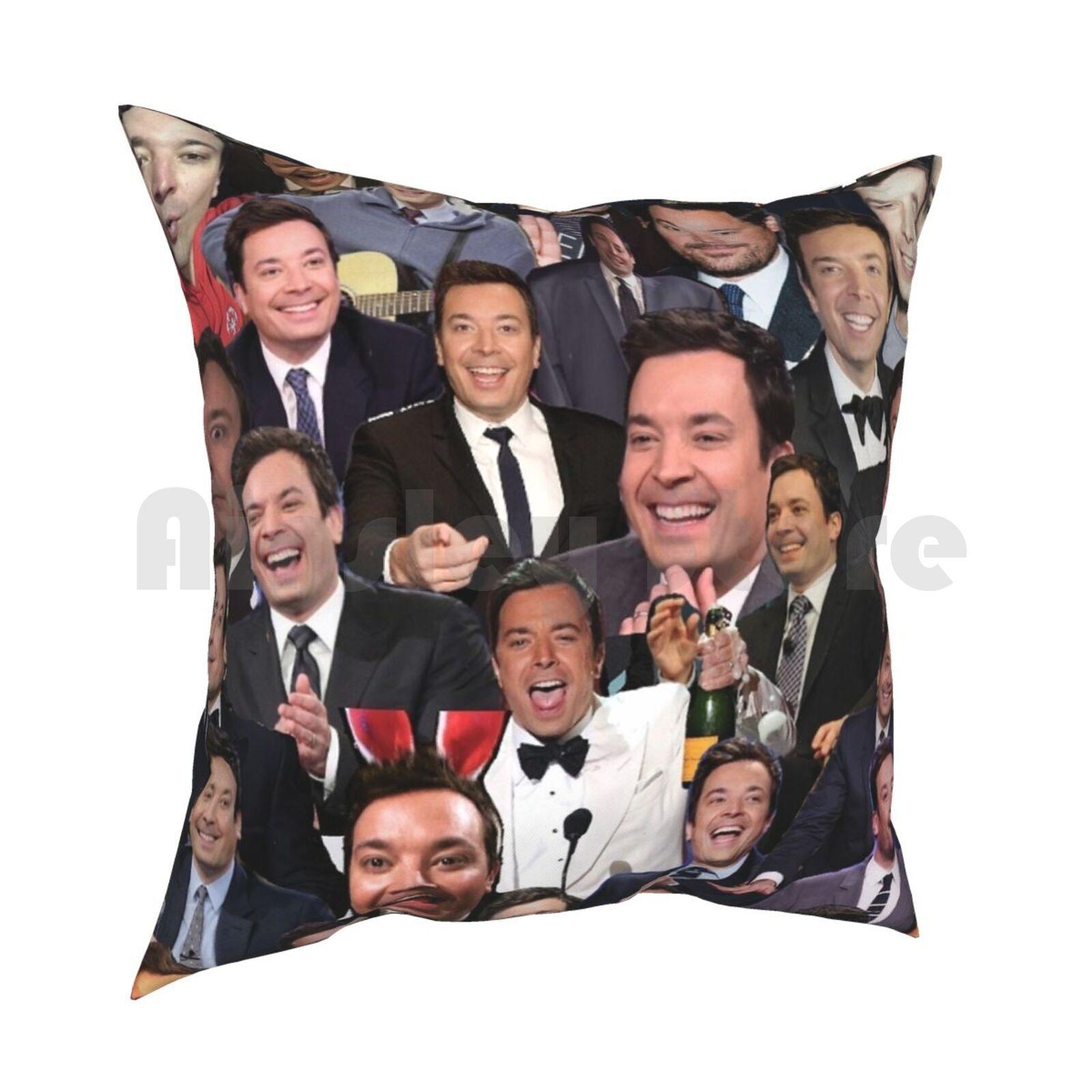 Jimmy Fallon Collage Pillow Case Printed Home Soft DIY Pillow Cover Jimmy Fallon The Tonight Show Starring Jimmy Fallon The 30x30cm 12x12in