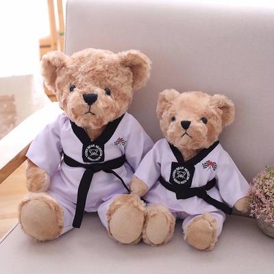 Creative Taekwondo Bear Plush Toy Teddy Bear Doll Dressing Doll Grabbing Machine Doll Children's Gifts