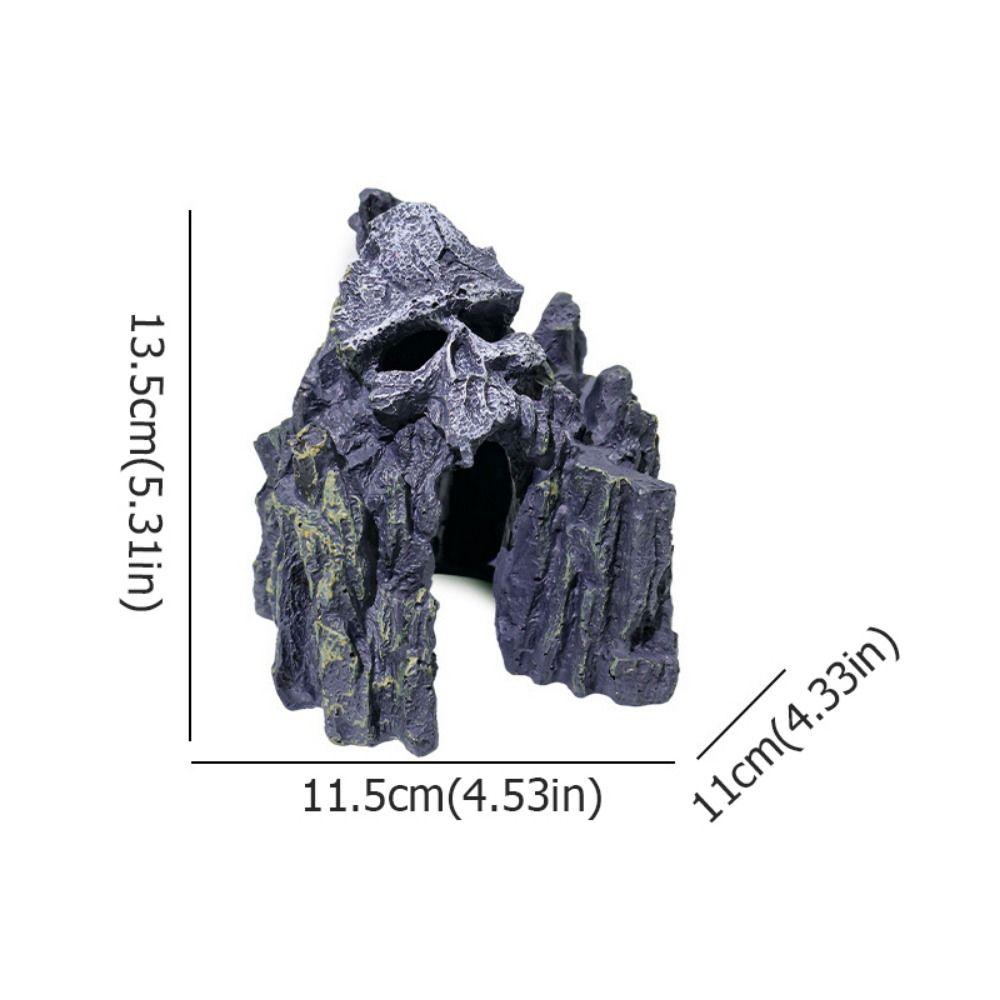 Simulation Aquarium Skull Cave Lifelike Fish Shrimp Escape House Fish Hideout Rockery  Reptile Tank