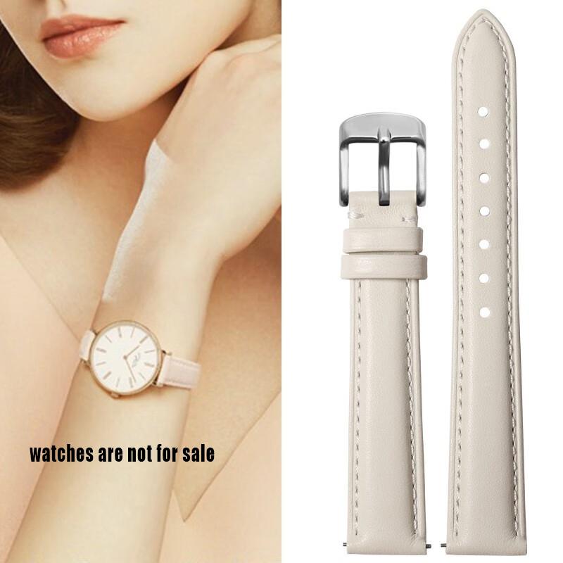 Quick Release Soft Cowhide Watchband for Casio Citizen Fossil Plain Watch Strap DW 12mm 14mm 16mm 18mm 20mm Ladies Bracelet pink