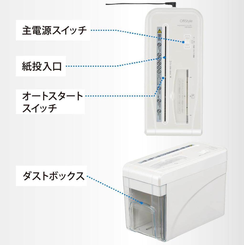 OHM Cross Multi Shredder, Home Use, Desktop, Electric, Compact, Shreds Up To 2 Sheets | OHM Electric SHR-SD05C 00-6177