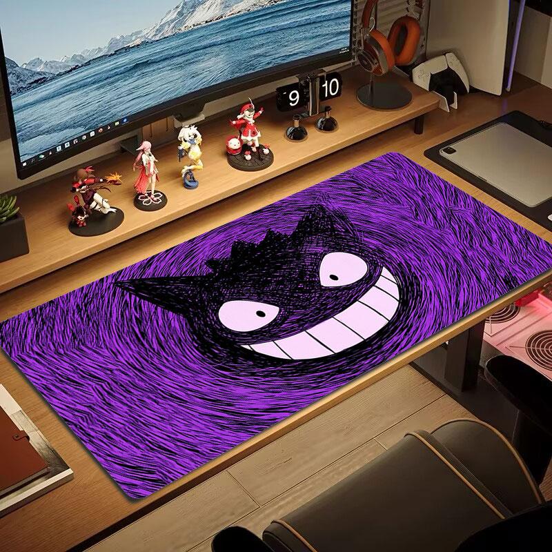 Gengar Cartoon Mouse Pad, Large Gaming Desk Mat, Non-slip XXL Mousepad for Laptop & Tablet, Mini PC Playmat with Stitched Edges
