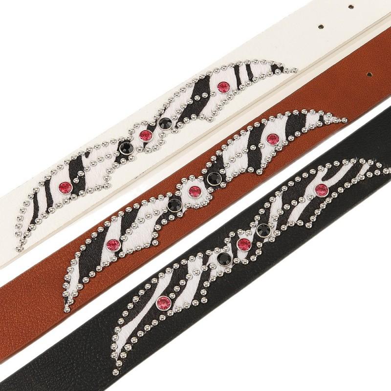 Rivet Bat Faux Leather Belt Punk Style Waistband Women Slimming Fashion Accessory