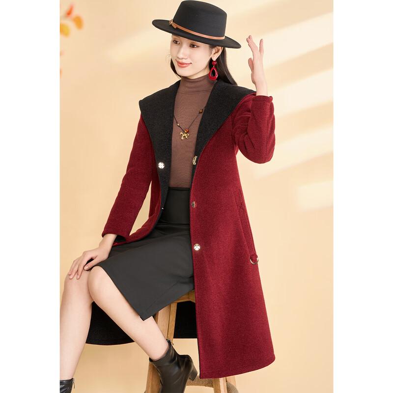 Kobel Elegant Double-Sided Hooded Wool Blend Coat