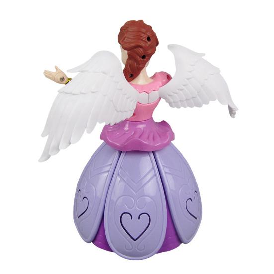 Dancing Princess Light Music Robot Projection Lighting Auto-Unfolding Dress Electric Toy Children Accessories