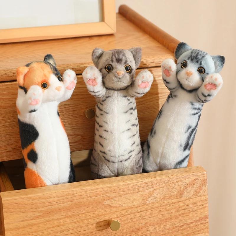 25c mAmuzant Bucurie Drăguț Moale Poziție în Picioare Jucării de Pluș Pisică Perna Pauză Păpușă Decor Acasă pentru Copii Fată Cadou
