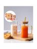 1pc 400/1000ml Smoothie Cup with Straw, Heat-resistant Juice Drink Cup, Large Capacity Water Bottle for Family and Outdoor Use