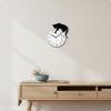 Wanduhr mit Katzen-Silhouette Künstlerisch Analog