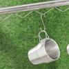 2er-Pack Edelstahl Isolierbecher für Camping, klappbarer Griff, doppelwandige Kaffeetassen für Outdoor, Wandern