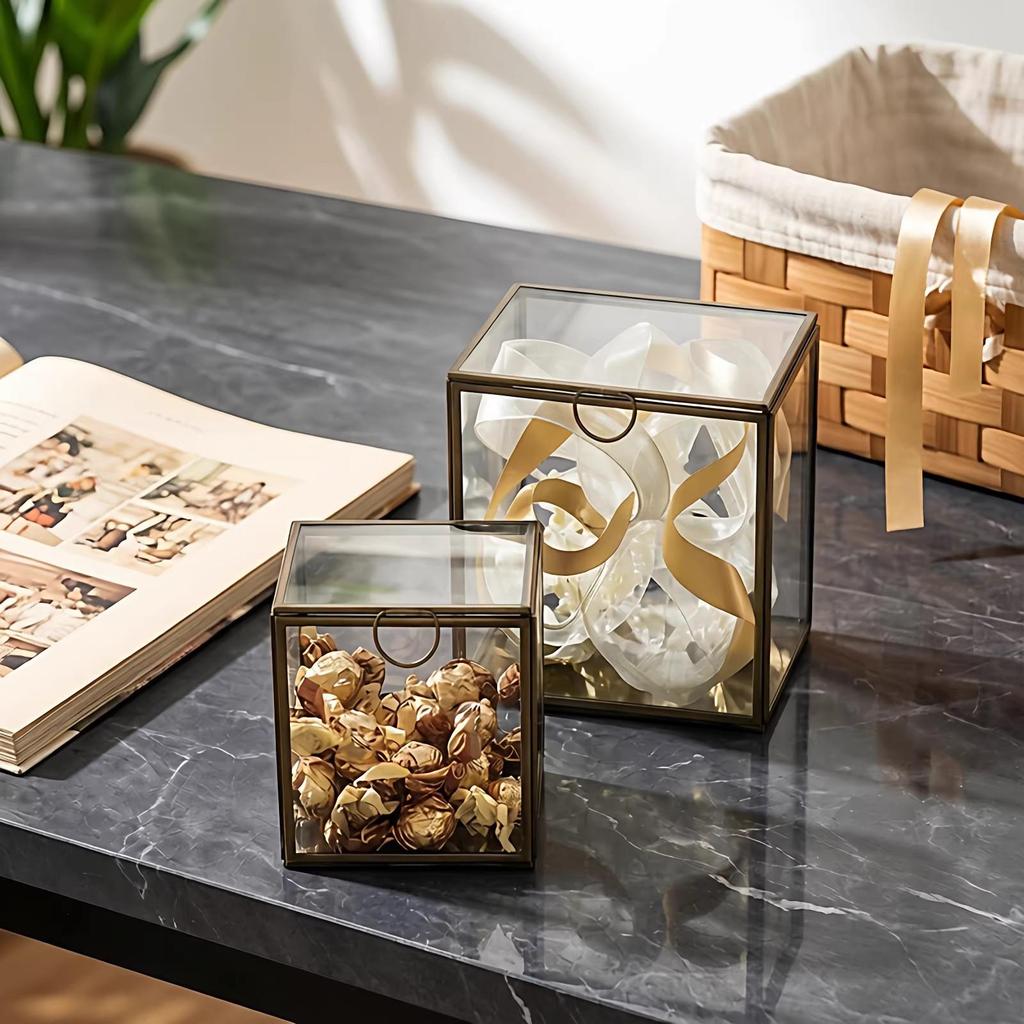 Nordische Glasglocke Schmuck- und Kosmetik-Aufbewahrungsbox