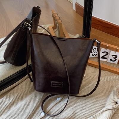 Retro Small Bag Women'S Shoulder Armpit Bag Fashionable Foreign Style Commuter Bucket Bag
