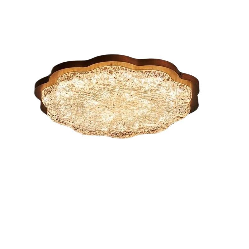 Gold Foil Resin LED Eye Protection Bedroom Ceiling Light