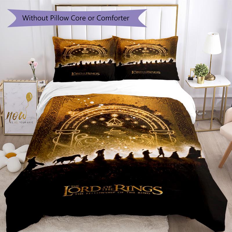 Lord Rings Quilt Cover Set Suitable for Playroom Machine Washable Perfect Gift for Friends Family