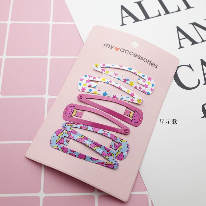 6 PCS Neue Nette Cartoon Metall Druck Farbe Tier Baby BB Clips Mädchen Haarnadeln Haar Clip Kinder Headwear Kinder Zubehör