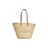 Celine Triomphe Classic Woven Natural Tree Fiber Calfskin Beach Tote Shopping Bag Shoulder Handbag Medium Women Tote 192622EFA-04LU