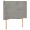 VidaXL Tête de lit avec oreilles Gris clair 93x16x118-128 cm Velours3119476