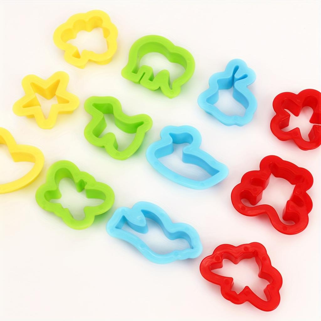 12pcs, Clay Tool Set, Soft Pottery Mold DIY Clay Cutter Clay Polymer Geometric Shape Mold, Multiple Colors Available.