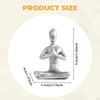 Resin Statue Pose Figurine Collectible Meditation Decor Art Sculpture for Desktop Living Room
