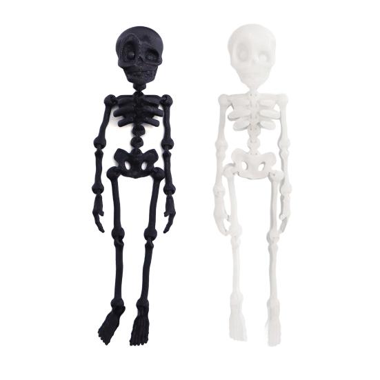 Skull Fridge Magnets with Movable Joints Halloween Poseable Skeleton Fridge Magnet Quirky Gothic Refrigerator Stickers for Kitchen Office