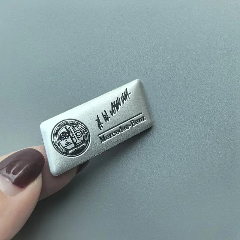npvrd5 2025 Hot 3.6cm Rhombus Shape Thin Aluminium Label Sticker Car Emblem for Mercedes Benz Star Apple Tree AMG B Badge Accessory Log rhombus 3.6x1.6cm
