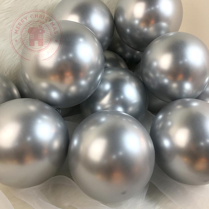 Metal 5-12Inch Chrome Balloon Birthday Party Wedding Decoration Globos Silver Gold Red Blue Purple Metallic Balloons Supplie