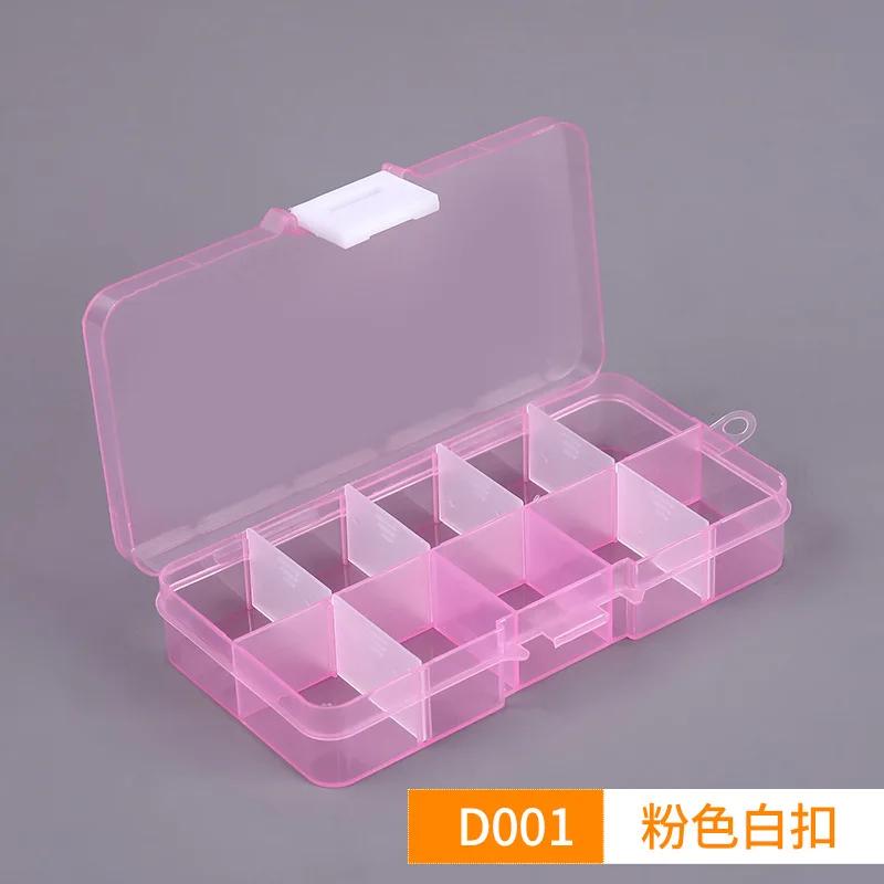 Nowy 10 przegródek kolorowy przenośny pojemnik do przechowywania narzędzi jubilerskich, organizer na pierścionki, części elektroniczne, śrubki, koraliki, plastikowe etui